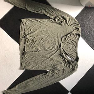 American eagle green button down shirt